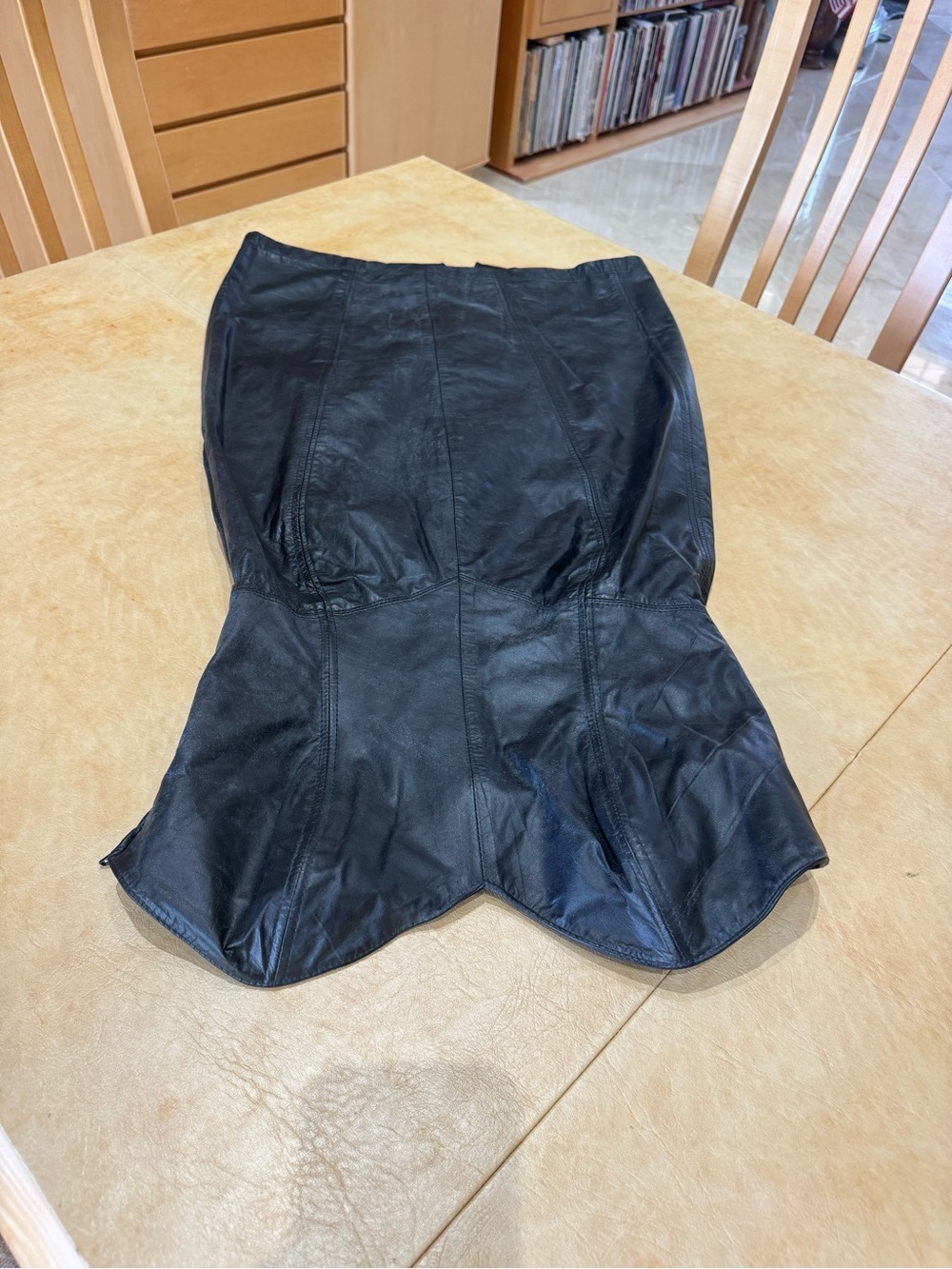 PRICE DROP: VTG,CJ TODD, 8, BLACK LEATHER “TINA TURNER MODEL” LACE-UP BUSTIER